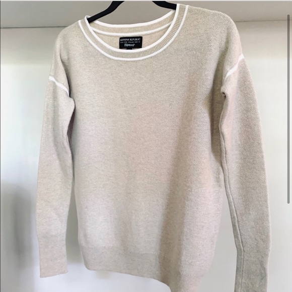 Banana Republic Cashmere/Wool-Blend Textured Sweater - Picture 1 of 6